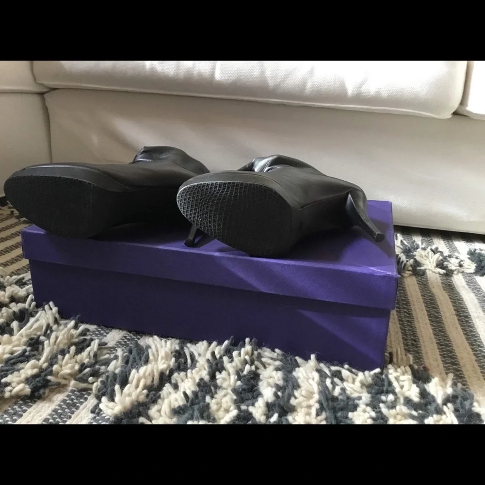 Stuart Weitzman OvertheKnee Lthr Platform Boot 8.5